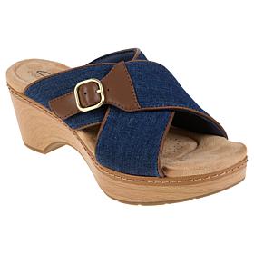 "As Is" Clarks Collection Seannah Nora Modern Casual Wedges