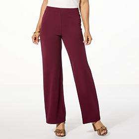 "As Is" Colleen Lopez Crepe Knit Pull-On Bootcut Pant