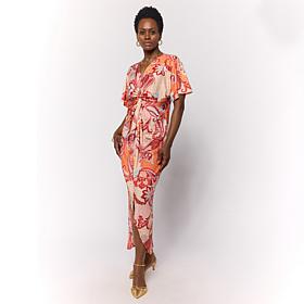 "As Is" Colleen Lopez Front Drape Pullover Dress