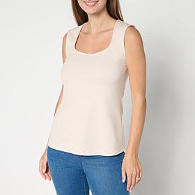 "As Is" Colleen Lopez Lightweight Ponte Knit Tank