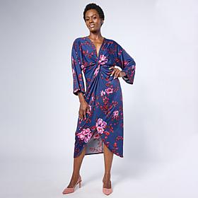 "As Is" Colleen Lopez Printed Knot Front Dress