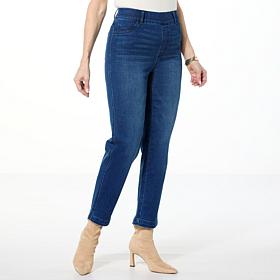 "As Is" Colleen Lopez Pull-On Slim Leg Denim Pant