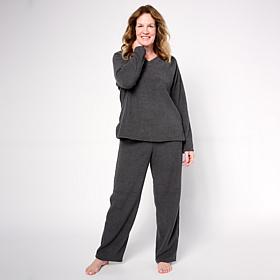 "As Is" Comfort Code 2-piece Marshmallow Knit Top & Pant Lounge Set