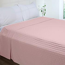 "As Is" Concierge Collection 100% Cotton Herringbone Rib Blanket 