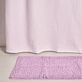 "As Is" Concierge Collection Shower Curtain & Bath Mat Set