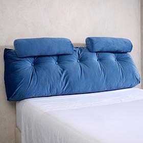 "As Is" Concierge Collection Twin Headboard Pillow with 2 Neck Pillows