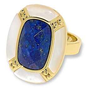 "As Is" Connie Craig Carroll Jewelry Hailey Mother-of-Pearl & Gem Ring