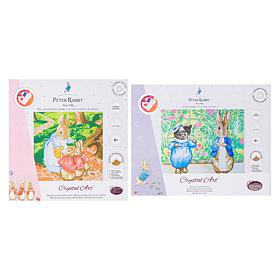"As Is" Craft Buddy Crystal Art Peter Rabbit, Kitten, & Bunnies 2pk...
