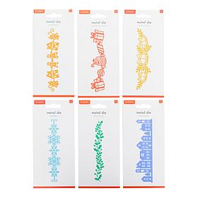 "As Is" Crafter's Companion Christmas Border Edge'able Dies - Set of 6