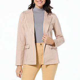 "As Is" Curations x Nicole Hickl Pinstriped Knit Blazer