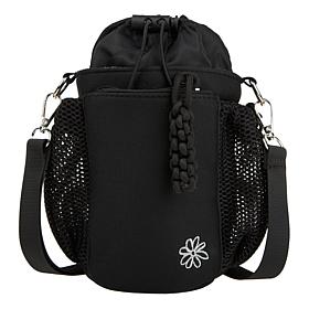 "As Is" Denise Austin Drawstring Water Bottle Crossbody Bag