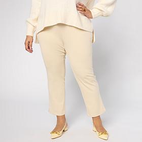 "As Is" DG2 by Diane Gilman Comfort Ponte Knit Pull-On Slim Ankle Pant