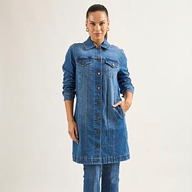 "As Is" DG2 by Diane Gilman DG2 New Classic Stretch Denim Longline ...