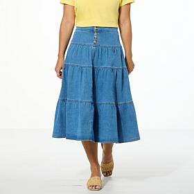 "As Is" DG2 by Diane Gilman Dream Drape Tiered Skirt