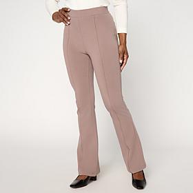 "As Is" DG2 by Diane Gilman Knit Flex Pull-On Pintuck Bootcut Pant