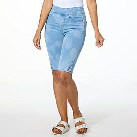 "As Is" DG2 by Diane Gilman New Classic Stretch Denim Pull-On Bermu...
