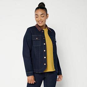 "As Is" DG2 by Diane Gilman New Classic Stretch Faux Suede-Trimmed ...