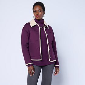 "As Is" DG2 by Diane Gilman Stretch Denim & Sherpa Jacket