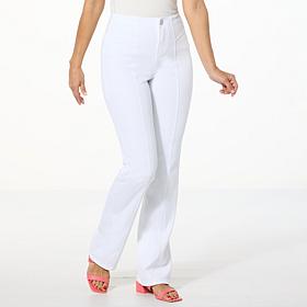 "As Is" DG2 by Diane Gilman Super Stretch Knit Denim Front-Seam Boo...