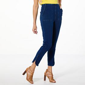 "As Is" DG2 by Diane Gilman Superstretch Knit Denim Slim & Sleek Cr...