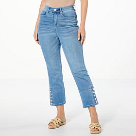 "As Is" DG2 by Diane Gilman Virtual Stretch Denim Bootcut Crop Jean