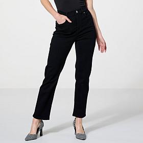 "As Is" DG2 by Diane Gilman Virtual Stretch Denim Straight Leg Crop...