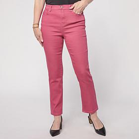 "As Is" DG2 by Diane Gilman Virtual Stretch Straight Crop Jean - Fa...