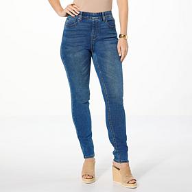 "As Is" DG2 by Diane Gilman Vrtual Strtch Denim Pull-On 5-Pckt Jegging
