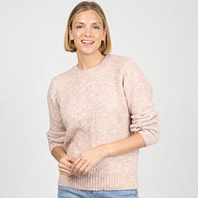 "As Is" Diane Gilman Speckled Yarn Cable Knit Sweater
