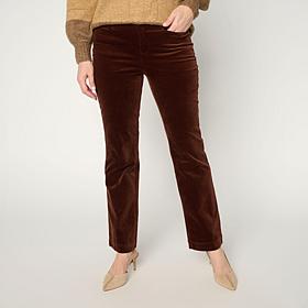 "As Is" Diane Gilman Stretch Velveteen Baby Bootcut Pant