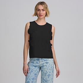 "As Is" Elle Get the Look Floral Applique Shell