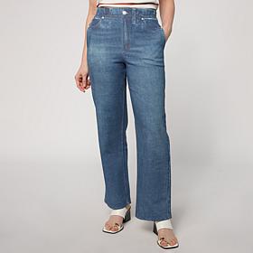 "As Is" ELLE Get the Look Printed Denim Sweat Pants