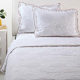 "As Is" Emryn House 100% Cotton Embroidered Quilt Set