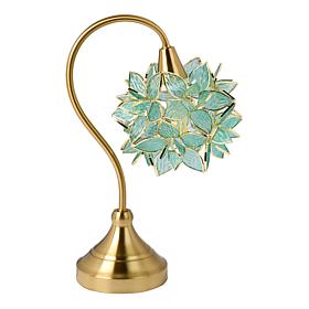 "As Is" Emryn House Colored Glass Floral Table Lamp 