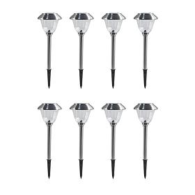 "As Is" Eveready 8-Piece Solar Color-On-Demand 12 Lumen Pathway Lights