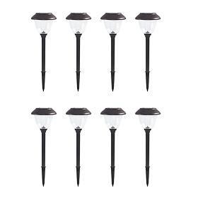 "As Is" Eveready 8-Piece Solar Color-On-Demand 12 Lumen Pathway Lights