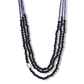 "As Is" Faire Collection Gabriela 33-1/2" Multi-Strand Beaded Necklace