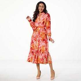 "As Is" G by Giuliana Belted Button Front Dress