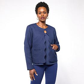 "As Is" G by Giuliana Black Label Boucle Jacket