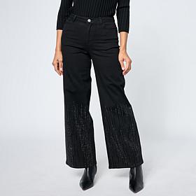 "As Is" G by Giuliana Black Label Denim Wide Leg Jean