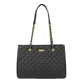 "As Is" G by Giuliana Black Label Diamond Quilted Leather Tote
