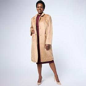 "As Is" G by Giuliana Black Label Faux Fur Tuxedo Coat