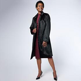 "As Is" G by Giuliana Black Label Faux Fur Tuxedo Coat