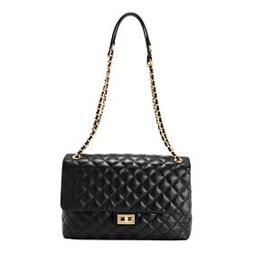 "As Is" G by Giuliana Black Label Grande Lamb Leather Crossbody