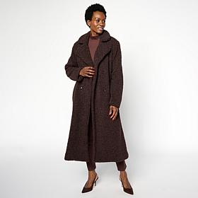 "As Is" G by Giuliana Black Label Knit Teddy Luxe Coat