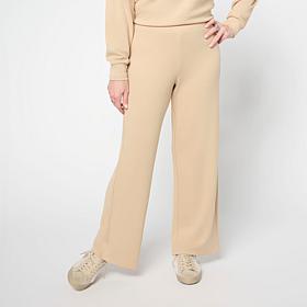 "As Is" G by Giuliana Diamond Knit Wide Leg Crop Pant