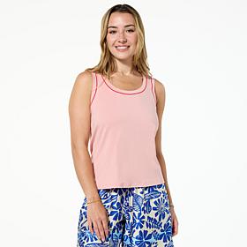 "As Is" G by Giuliana EcoLuxe Tank Top with Contrast Stitching