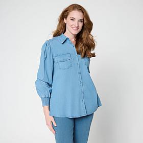 "As Is" G by Giuliana Featherweight Button Down Shirt
