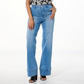 "As Is" G by Giuliana G-Soft Denim Wide-Leg Trouser