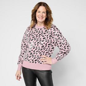 "As Is" G by Giuliana Jacquard Sweater with Sequins